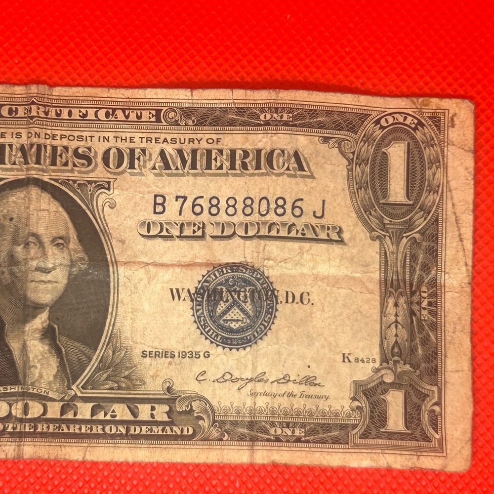 Vintage One Dollar Bill